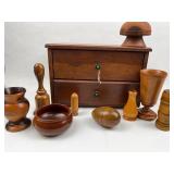 Hampton Institute Turned Treen & Chest