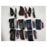 Damascus Steel Skinner & Folding Knives