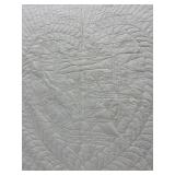 American White Wholecloth Heart Quilt