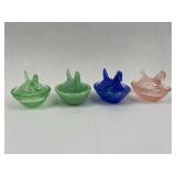 Pressed Glass Hen on Nest Lidded Dishes