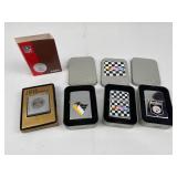 Zippo Lighters (3) & Retractable Rule