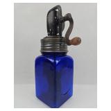 Dazey Cobalt Blue Glass Butter Churn