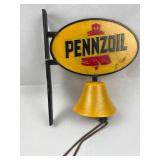Pennzoil Cast Iron Wall Mount Shop Bell