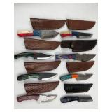 Set Custom Fixed-Blade Hunting Knives