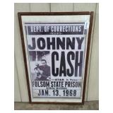 Framed Johnny Cash Folsom Prison Poster