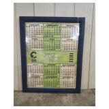 Framed 1975 Chessie System Calendar
