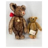 Pair Steiff Mohair Bears w/ 1927 Petsy