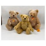 A Trio of Steiff Jointed Teddy Bears