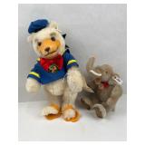 Pair Steiff 1993 Disney Bear & Elephant