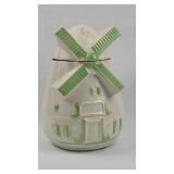 Ceramic Windmill Form Cookie Jar
