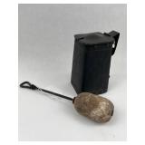 Black Painted Metal Fire Starter Set