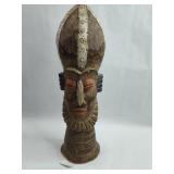 Carved Wood & Metal Figural Sculpture