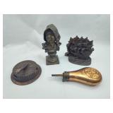 Cast Metal Powder Flask & Plate