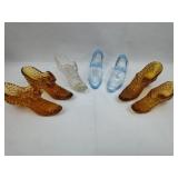Collection of Pressed Glass Slippers