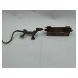 Brass Padlock w/ Floral Plaque & Key