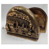 Pair Westinghouse Train Bookends, Metal