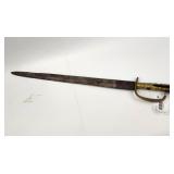 Brass Hilt Short Sword Bayonet