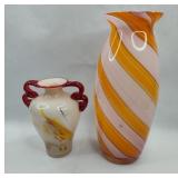 Two Art Glass Vases
