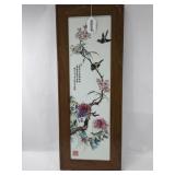 Chinese Famille Rose Porc. Bird Plaque