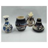 Set of 4 Ceramic Vases & Vessels