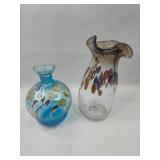 2 Hand-Blown Glass Items w/ Millefiori