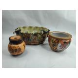 Set 3 Ceramic Vessels, Attic & Moriage