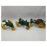 3 John Deere & Waterloo Boy Cast Metal