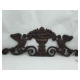 Cast Iron Pediment w/ Birds & Fruit