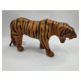 Leather Wrapped Tiger Figurine