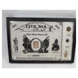 Civil War Box w/ 1861 Stamp & Artifacts
