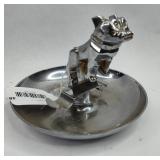 Chrome Plated Bulldog Mascot Ashtray