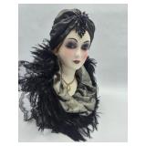 Art Deco Style Ceramic Lady Face Mask