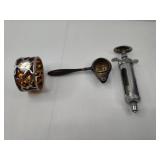 Vaco Syringe, Silver Spoon & Watch Lot