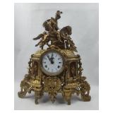 20th C. Italian Gilt Metal Horse Clock