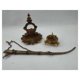 West London Brass Sundial Compass Trio