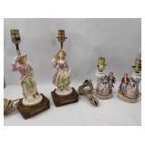 Set Porc. Figural Boudoir & Vanity
