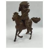 Native American Warrior Cast Sculpture