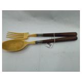 Gorham Co. Pair Wood & Bone Servers