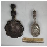 Silver Plated 3pc Repousse Vanity Set