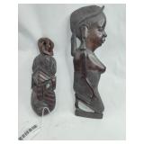 Pair African Hardwood Figural Figures