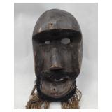Folk Art Carved Wood Dance Mask w/Beard