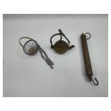 Metal Set w/ Chatillon Scale & Lamp