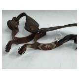 Pair Western Steel Spurs w/ Inlays