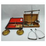 Pair West German Brass Scales & Weights