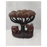 Carved Wood Sculpture of Elephants
