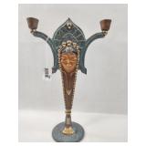 Art Deco Polychrome Bronze Candelabra