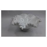 Fenton Milk Glass Flower Frog Bowl