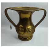 Brass Vase w/ Spiral Relief Decoration