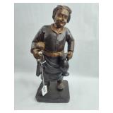 Cast Metal Figure of a Wine Steward