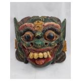 Indonesian Painted Wood Barong Mask